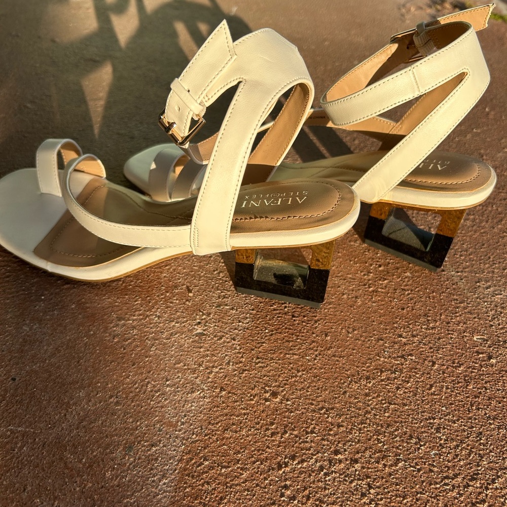 Women’s unique, heeled sandal